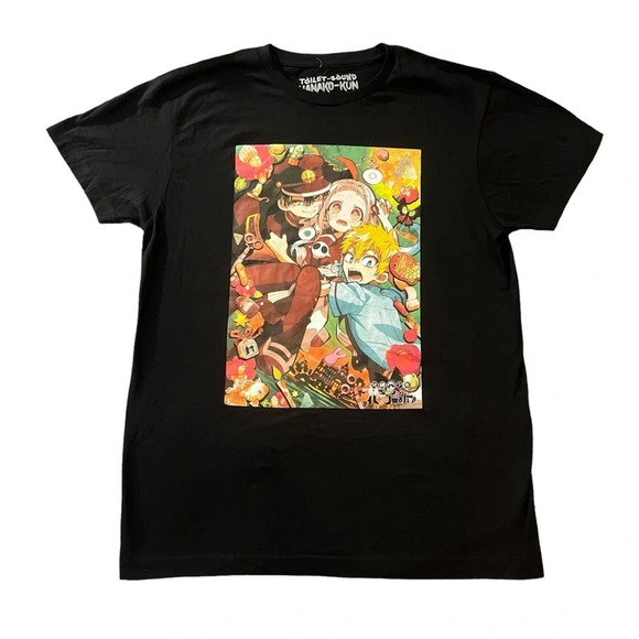 Toilet-Bound Hanako-Kun Men T-Shirt Black Graphic Manga Anime Crew Neck - Medium - Picture 1 of 3
